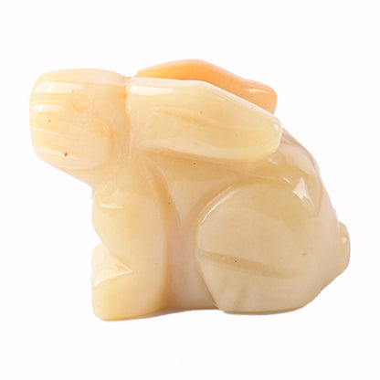 Rabbit Statue Hand Carved Animal Figurine