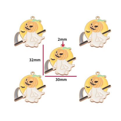 5PCS Halloween Style Theme Jewelry Making Findings Charm #1
