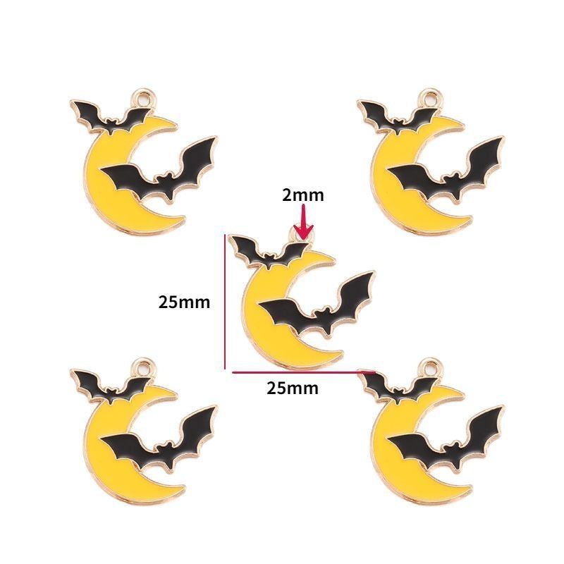 5PCS Halloween Style Theme Jewelry Making Findings Charm #2