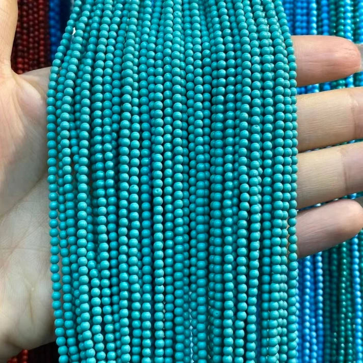 Green Turquoise Tiny Smooth Round Beads 2mm 3mm 4mm