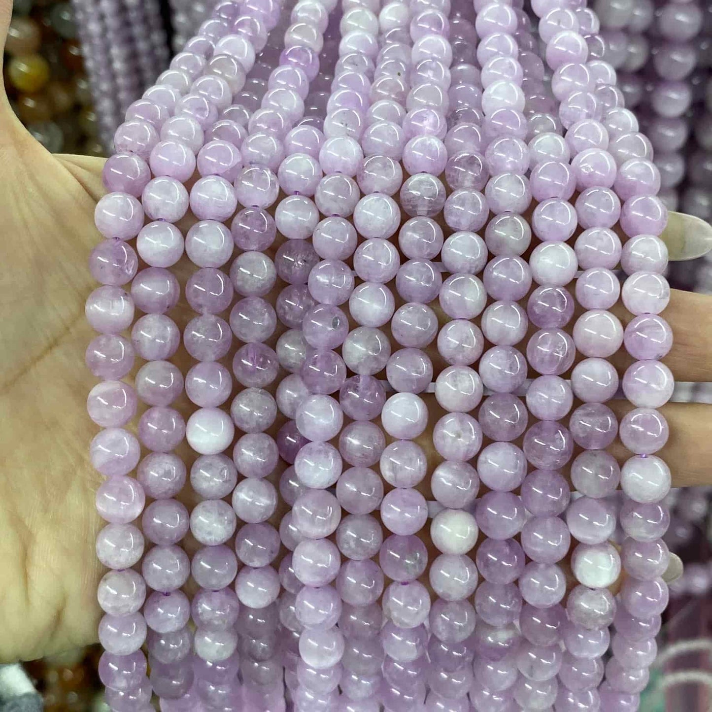 High-Quality Gemstone & Crystal Round Smooth Beads 4mm 6mm 8mm 10mm