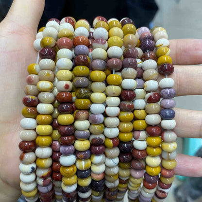 Round Rondelle Beads 2x4mm 4x6mm 5x8mm Quartz/Jasper/Agate