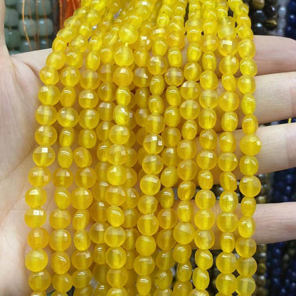 Faceted Cion Beads 6x6mm Quartz/Jasper/Agate/Crystal