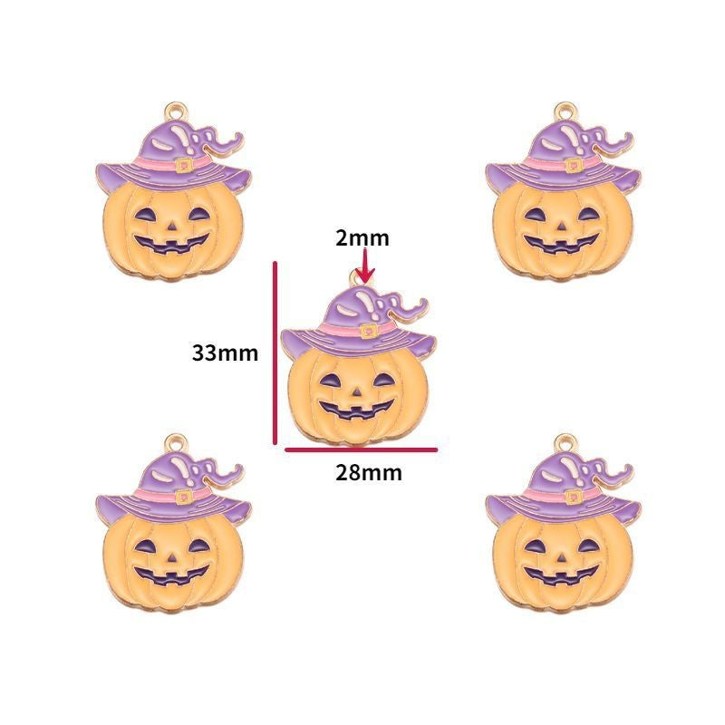 5PCS Halloween Style Theme Jewelry Making Findings Charm #1