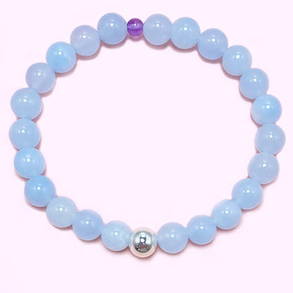 Blue Chalcedony Improve Sleep Crystal Bracelet