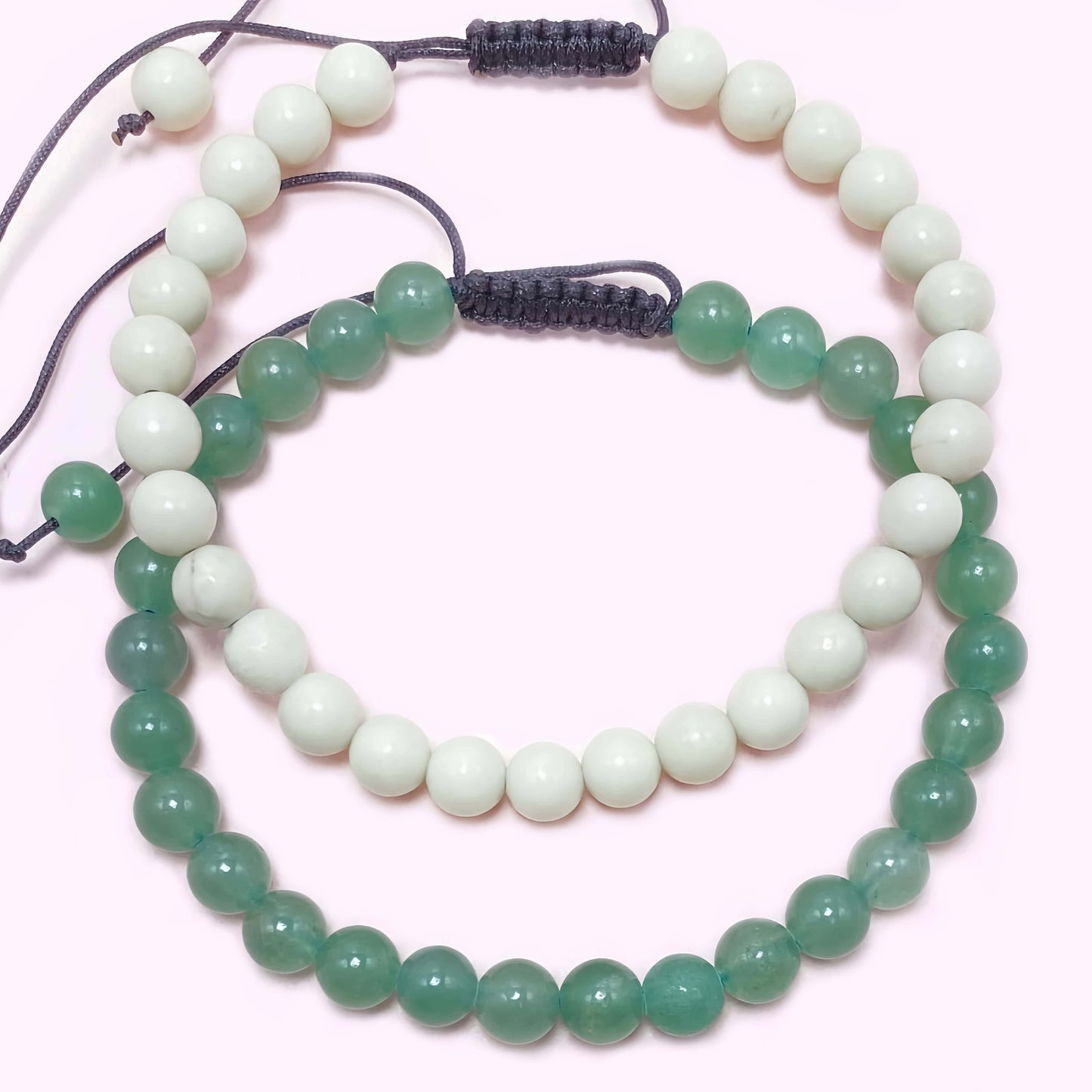 Natural Aventurine to Improve Body and Health Briaded Rope Crystal  Bracelet