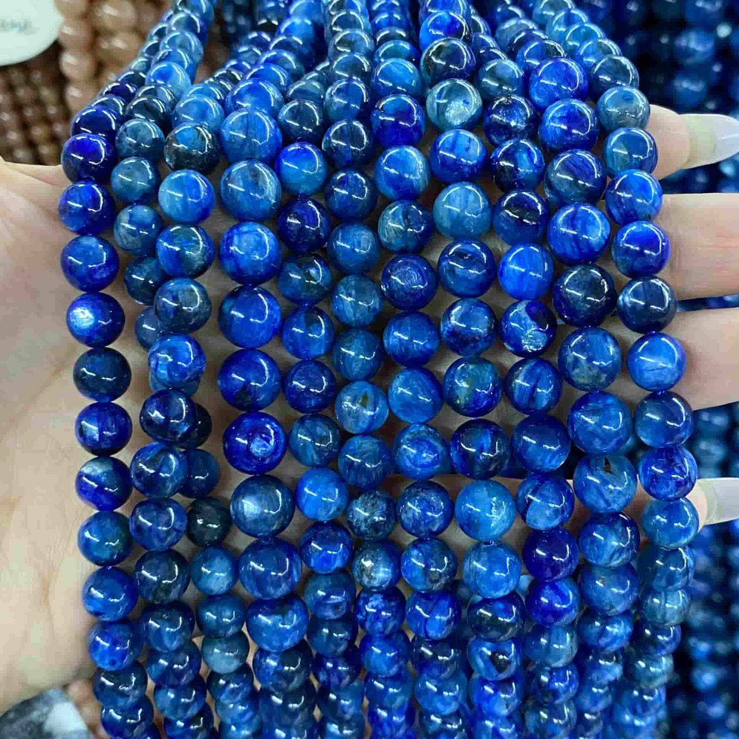 High-Quality Gemstone & Crystal Round Smooth Beads 4mm 6mm 8mm 10mm