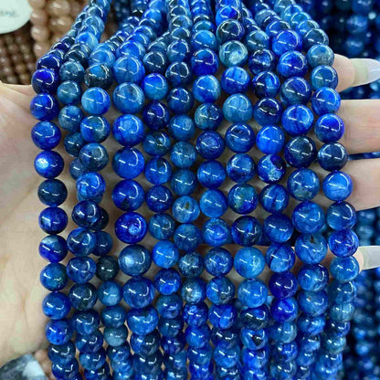 High-Quality Gemstone & Crystal Round Smooth Beads 4mm 6mm 8mm 10mm
