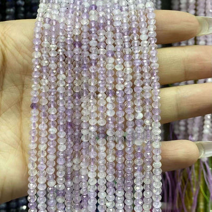 Faceted Rondelle Beads 2x3mm 3x4mm Gemstone/Quartz/Jasper/Agate