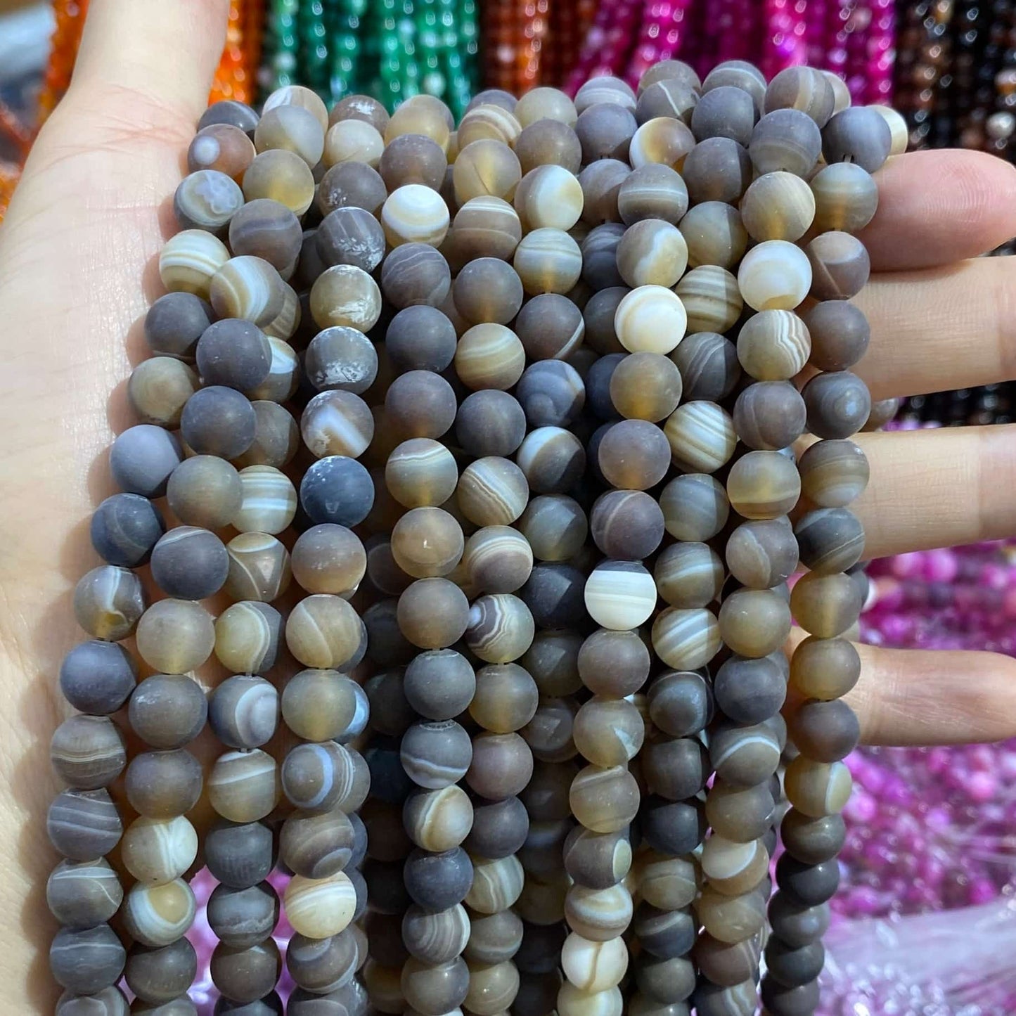 #1 Round Aagte Beads 6mm/8mm/10mm/12mm
