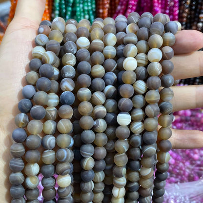 #1 Round Aagte Beads 6mm/8mm/10mm/12mm