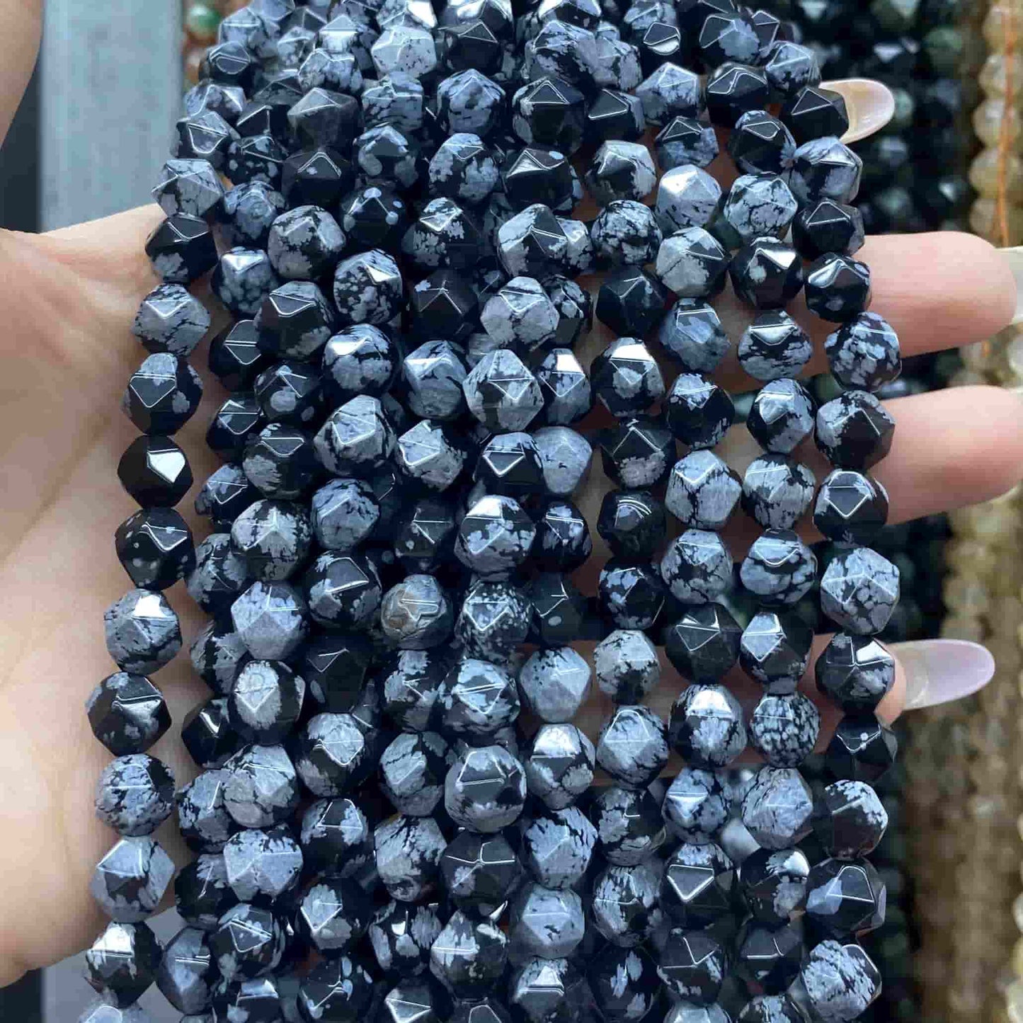 Diamond Faceted Beads 6mm/8mm/10mm Quartz/Jasper/Agate/Crystal