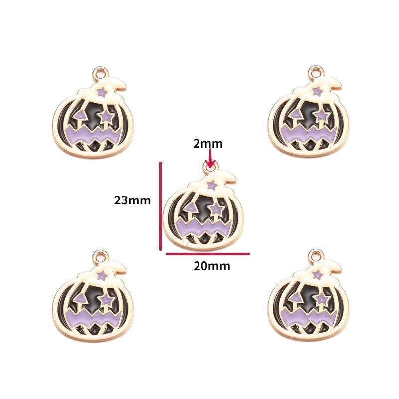 5PCS Halloween Style Theme Jewelry Making Findings Charm #1