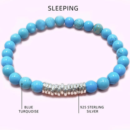 Blue Turquoise Improve Sleep Crystal Bracelet