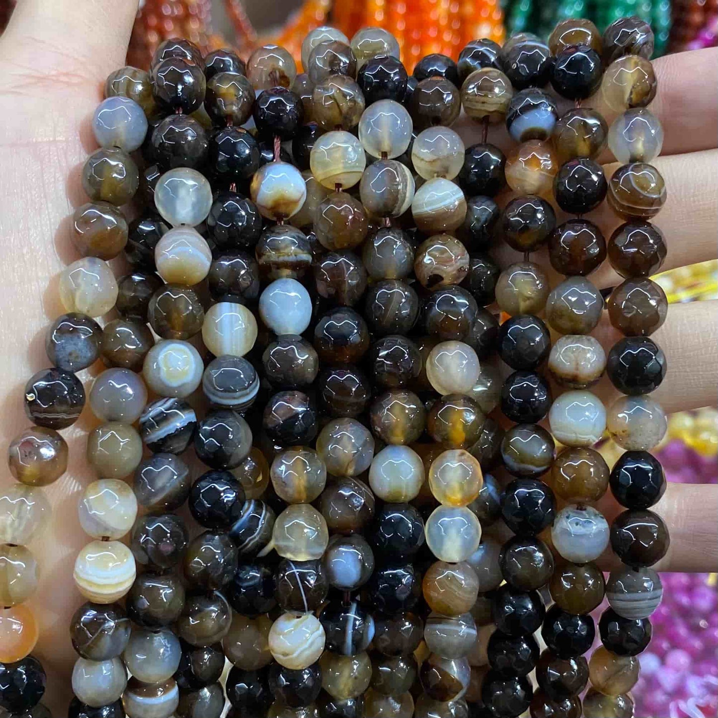 #1 Round Aagte Beads 6mm/8mm/10mm/12mm