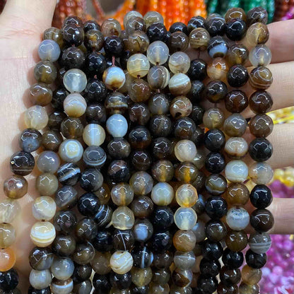 #1 Round Aagte Beads 6mm/8mm/10mm/12mm