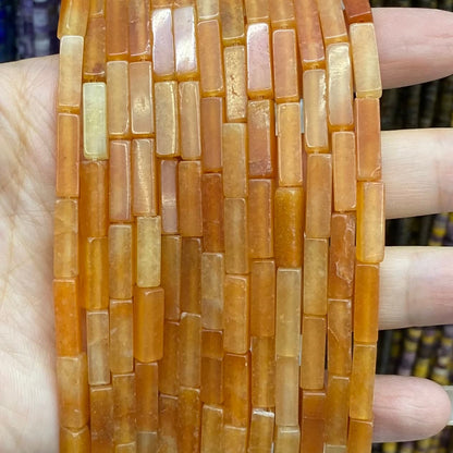Square Tube Beads 4x13mm Quartz/Jasper/Agate/Crystal