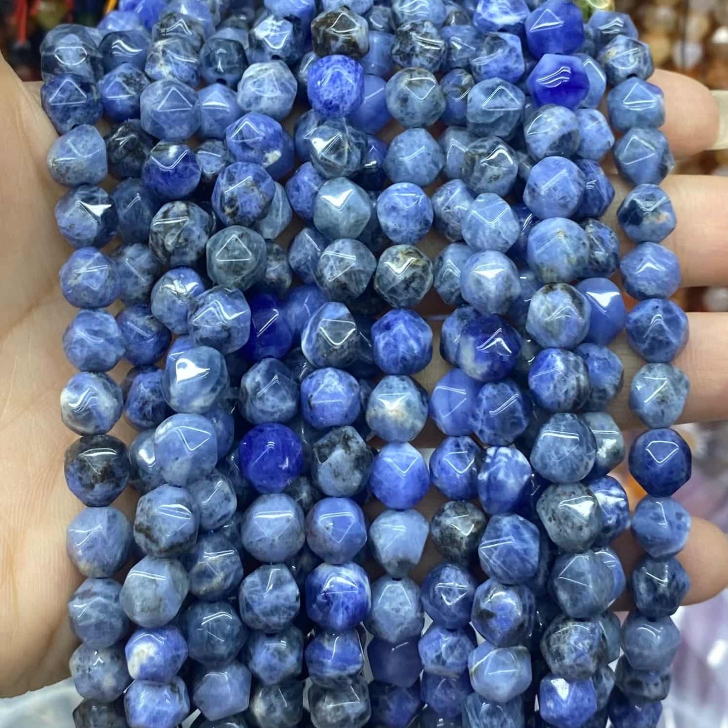 Diamond Faceted Beads 6mm/8mm/10mm Quartz/Jasper/Agate/Crystal