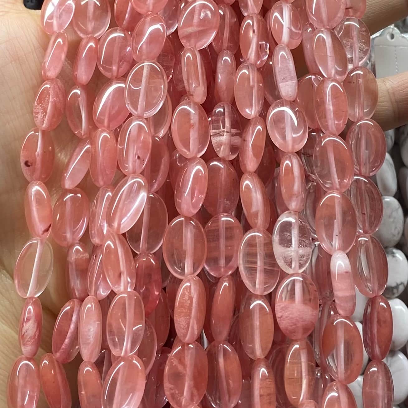 Smooth Flat Oval Beads 10x14mm Quartz/Jasper/Agate/Crystal