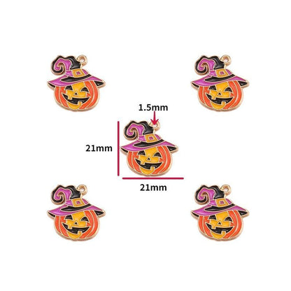 5PCS Halloween Style Theme Jewelry Making Findings Charm #1