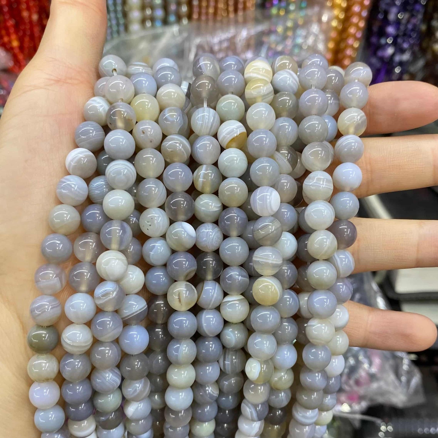 #1 Round Aagte Beads 6mm/8mm/10mm/12mm