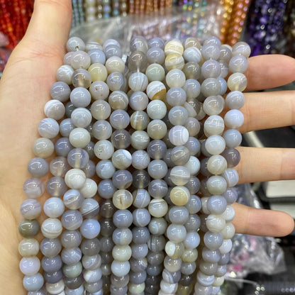 #1 Round Aagte Beads 6mm/8mm/10mm/12mm