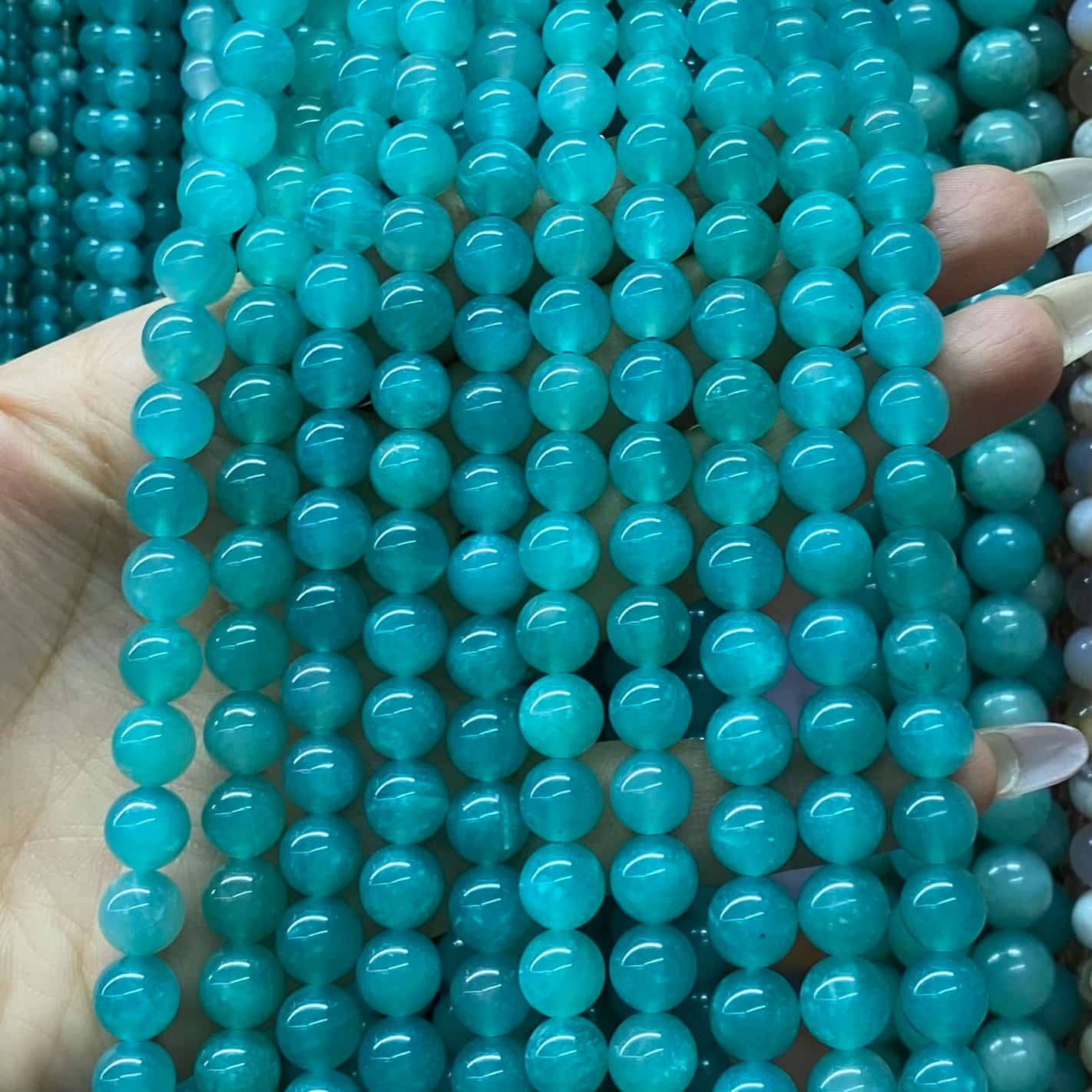 High-Quality Gemstone & Crystal Round Smooth Beads 4mm 6mm 8mm 10mm