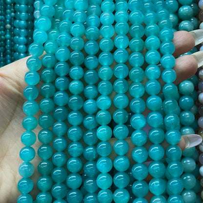 High-Quality Gemstone & Crystal Round Smooth Beads 4mm 6mm 8mm 10mm