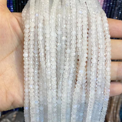 Faceted Rondelle Beads 2x3mm 3x4mm Gemstone/Quartz/Jasper/Agate