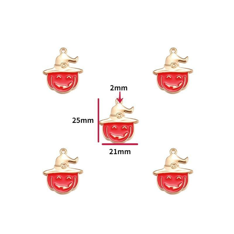 5PCS Halloween Style Theme Jewelry Making Findings Charm #1
