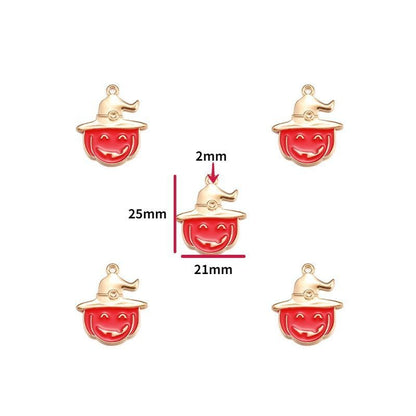 5PCS Halloween Style Theme Jewelry Making Findings Charm #1