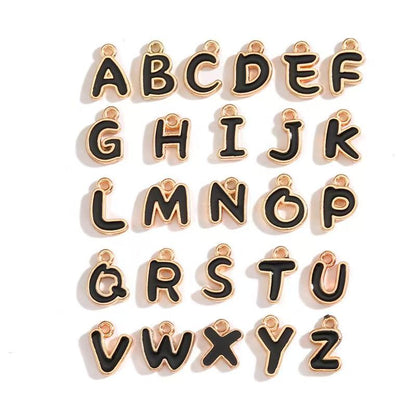 Colorful Alphabet Set Jewelry Making Findings Charm 8x12mm