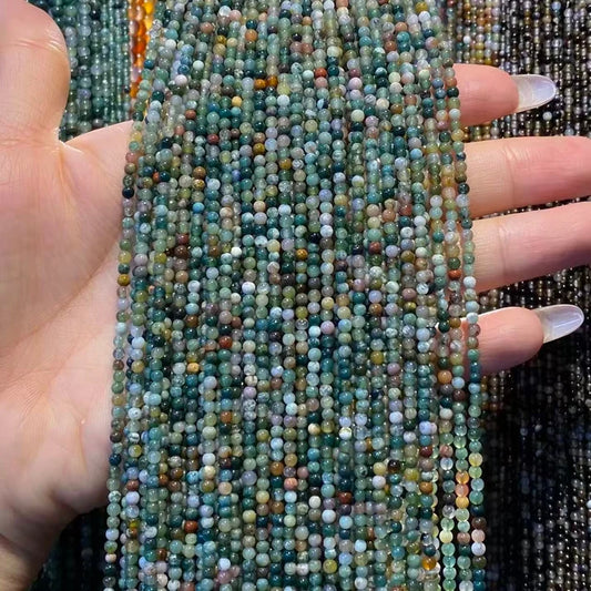 Indian Agate Tiny Smooth Round Beads 2mm 3mm 4mm