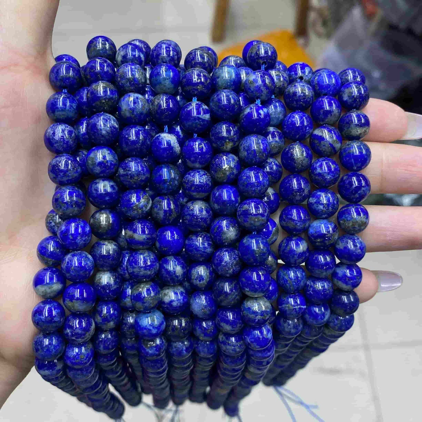 High-Quality Gemstone & Crystal Round Smooth Beads 4mm 6mm 8mm 10mm