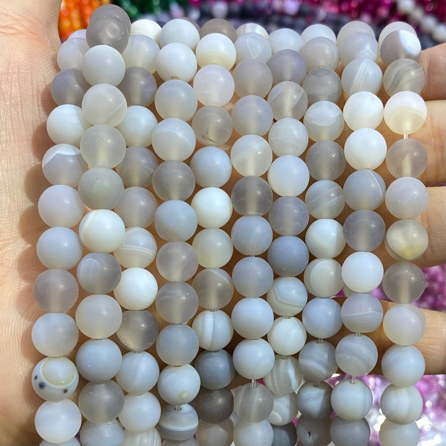 #1 Round Aagte Beads 6mm/8mm/10mm/12mm