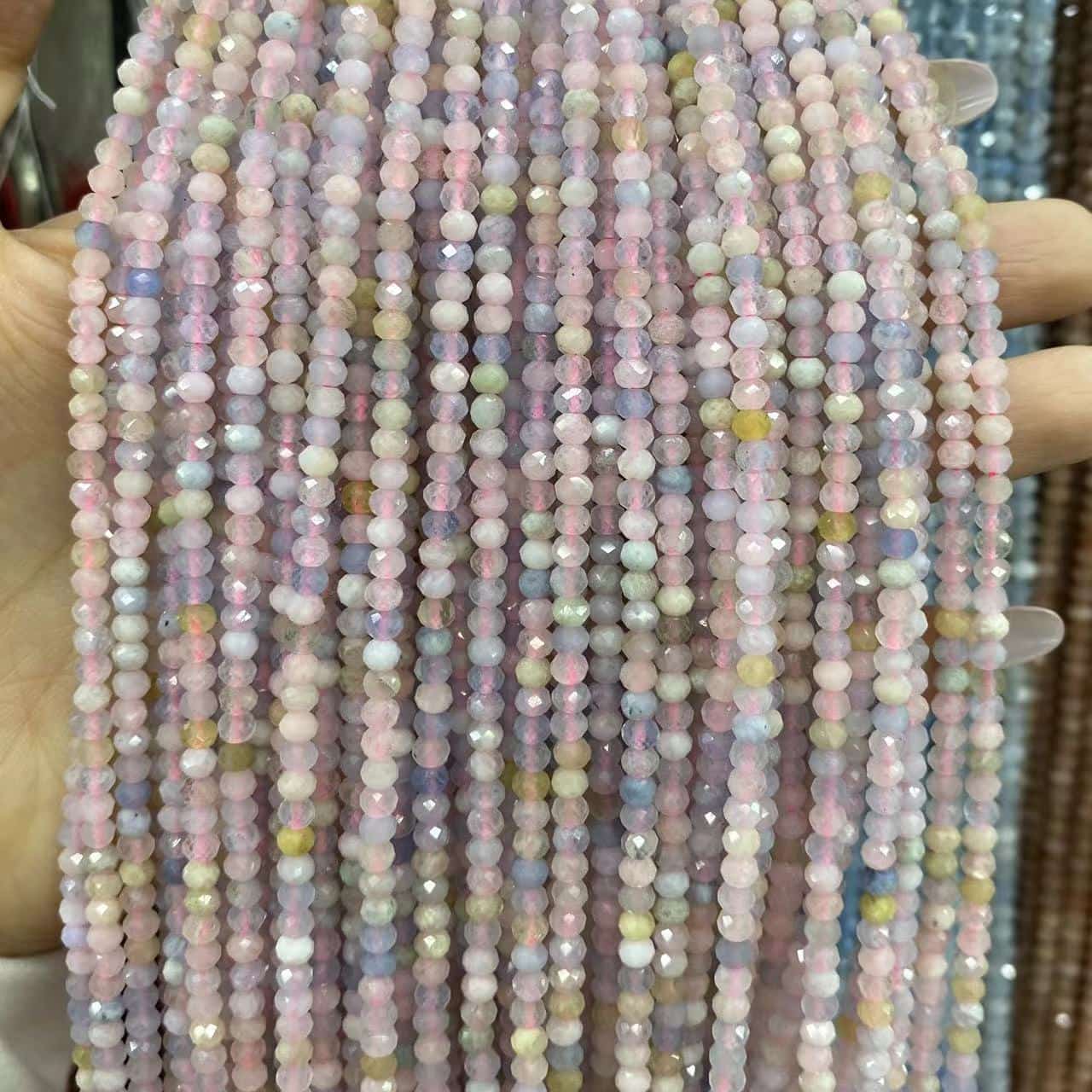 Faceted Rondelle Beads 2x3mm 3x4mm Gemstone/Quartz/Jasper/Agate