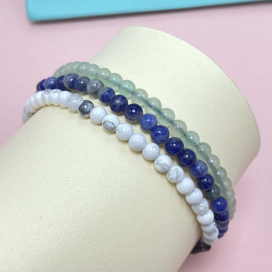 Triple Strand Aventurine to Help Lower Stress & Anxiety Level Crystal Bracelet