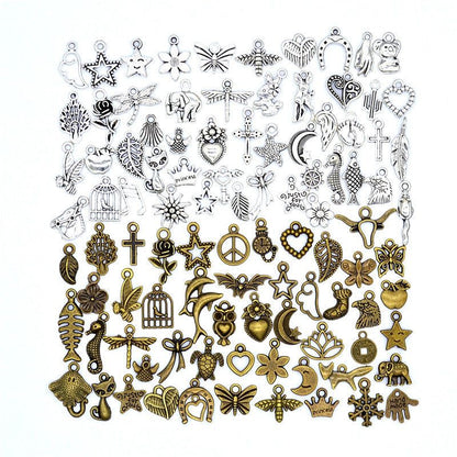 100PCS Assorted Prewter Charms for Jewelry Making