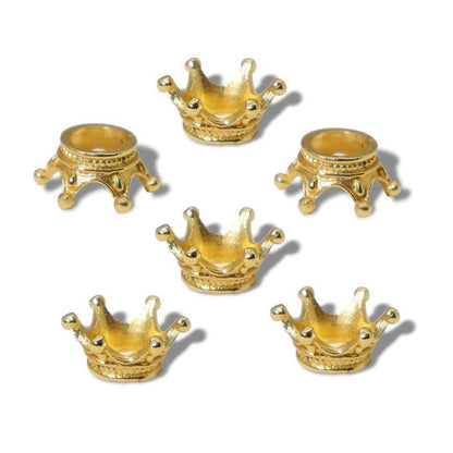 5PCS Crown Brass Spacer Bead