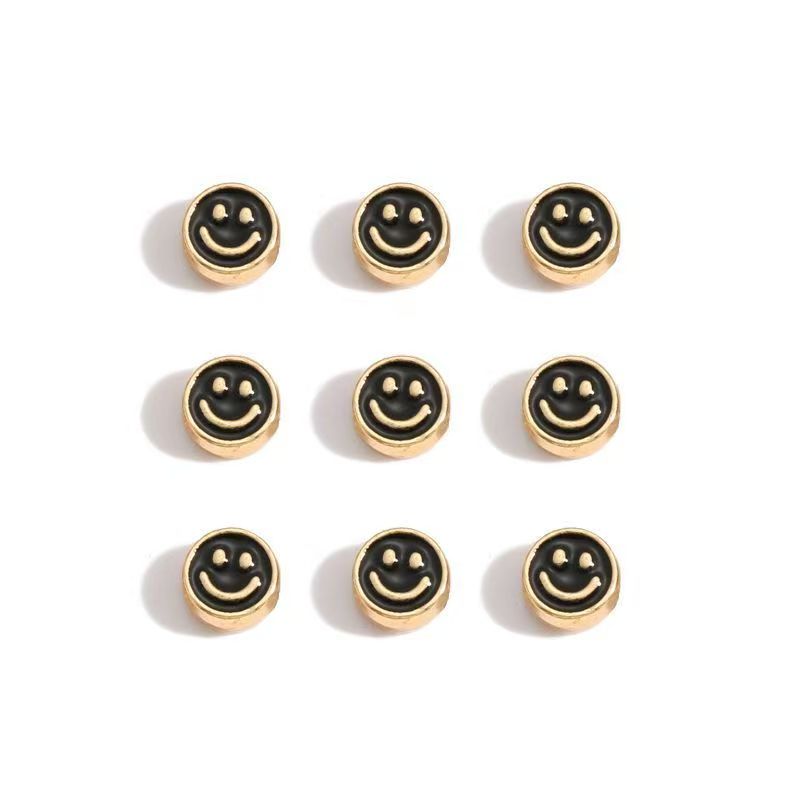 5PCS Colorful Happy Face Jewelry Making Findings Spacer