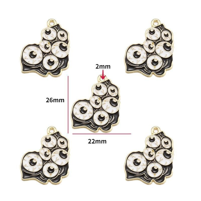 5PCS Halloween Style Theme Jewelry Making Findings Charm #3