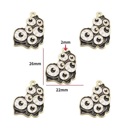 5PCS Halloween Style Theme Jewelry Making Findings Charm #3