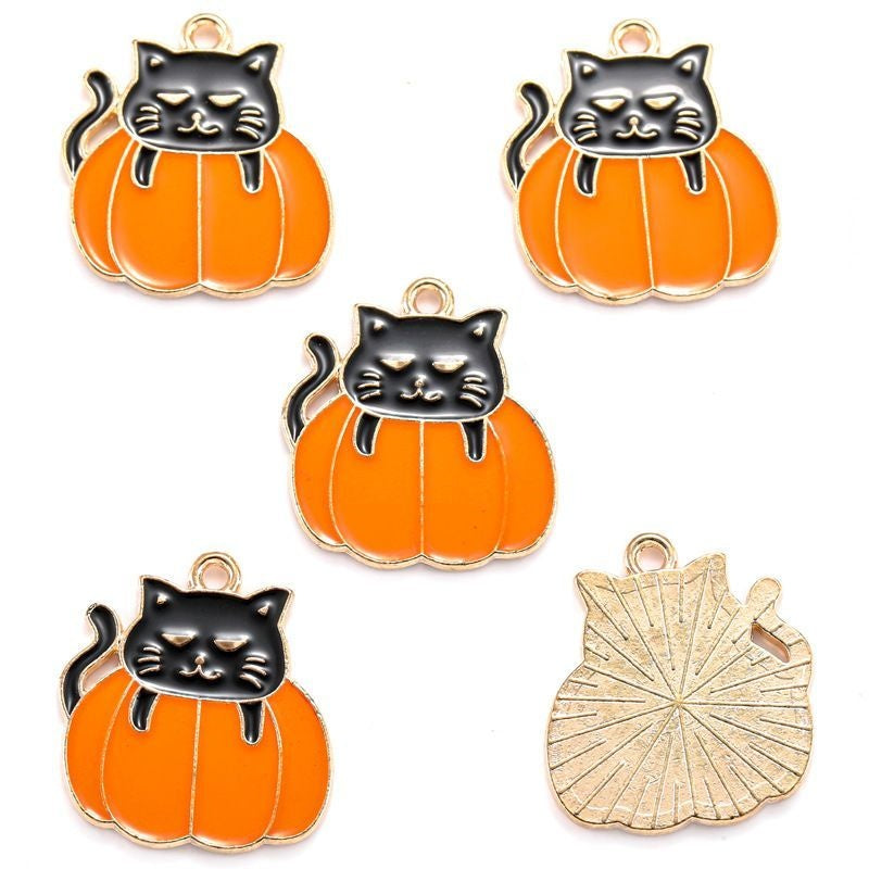 5PCS Halloween Style Theme Jewelry Making Findings Charm #2