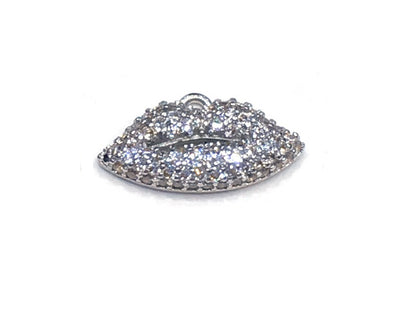 1PCS Brass Cubic Zirconia Lip Pandant