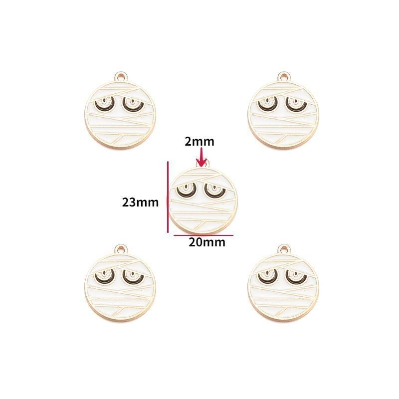 5PCS Halloween Style Theme Jewelry Making Findings Charm #1