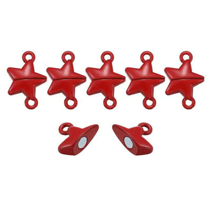 3PCS Magentic Star Clasps for Jewelry Making Findings 15x15mm