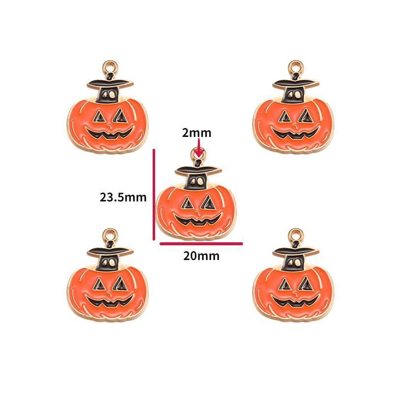 5PCS Halloween Style Theme Jewelry Making Findings Charm #1