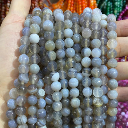 #1 Round Aagte Beads 6mm/8mm/10mm/12mm