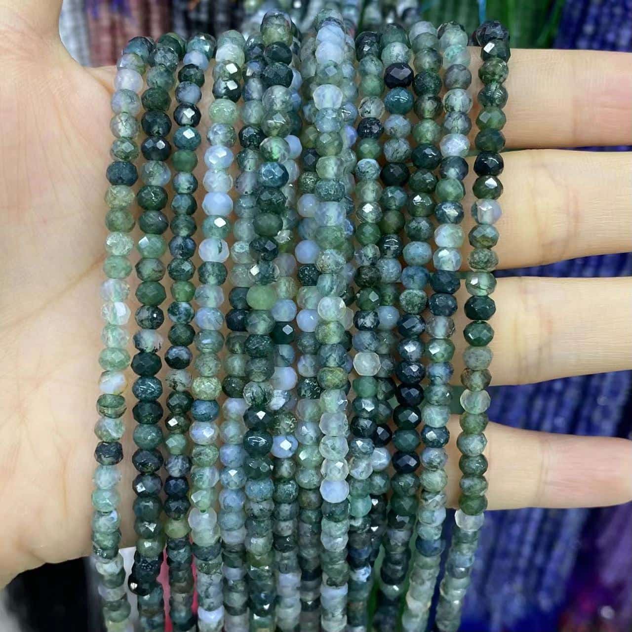 Faceted Rondelle Beads 2x3mm 3x4mm Gemstone/Quartz/Jasper/Agate