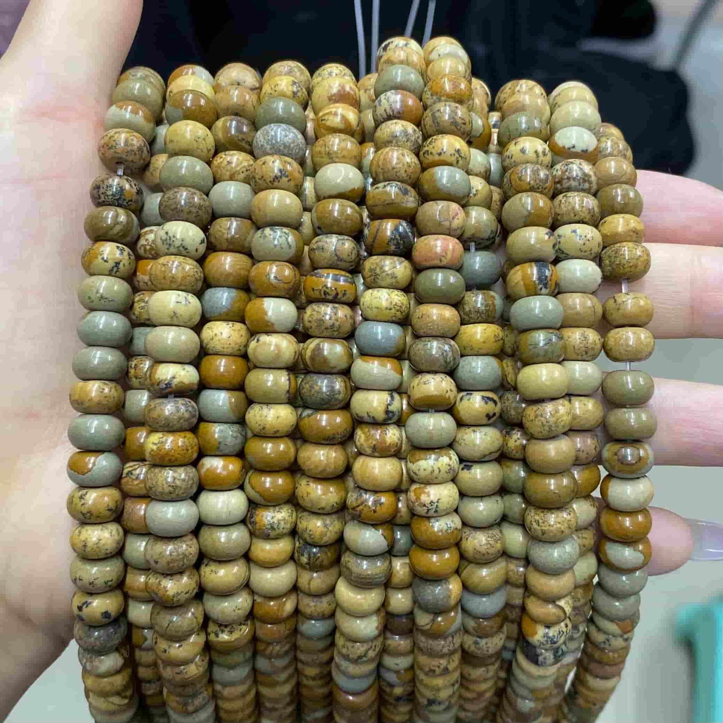 Round Rondelle Beads 2x4mm 4x6mm 5x8mm Quartz/Jasper/Agate